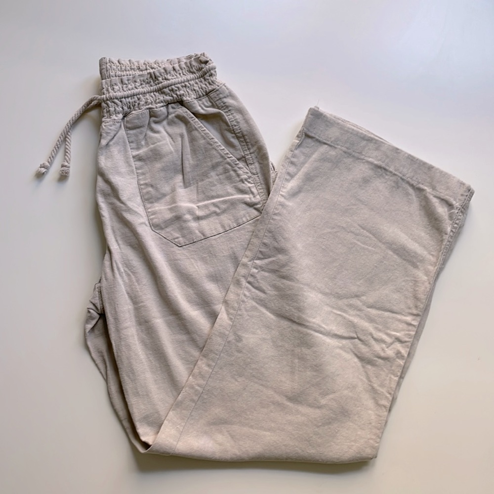 Basic Beige Linen Pants